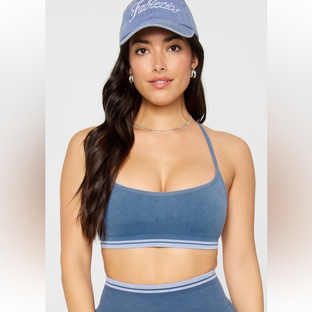 Fabletics Slate Blue Sports Bra
